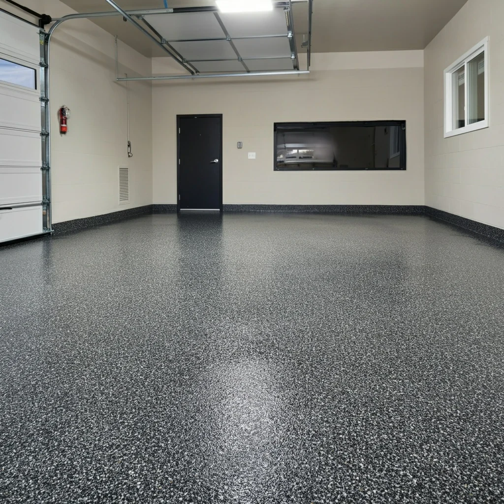 Professional epoxy flake garage floor essex county massachusetts service provided in Essex, Massachusetts with quality workmanship and attention to detail.