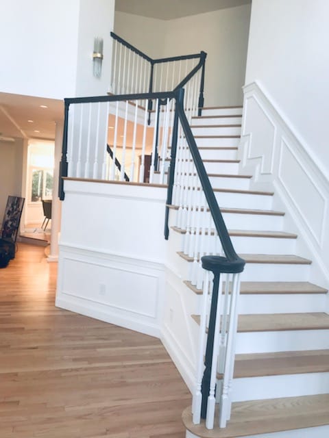 Staircase railing painting Burlington