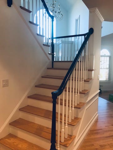 Staircase railing painting Haverhill