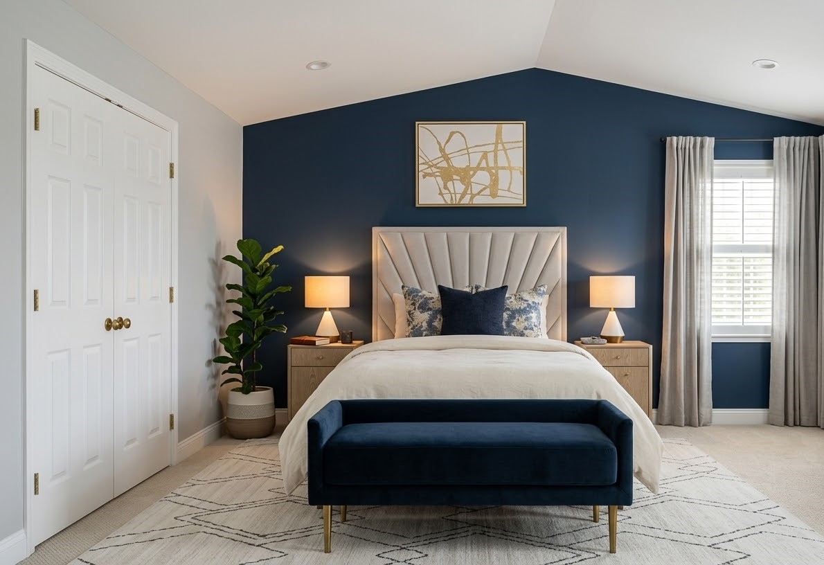 Accent wall painting Lowell area