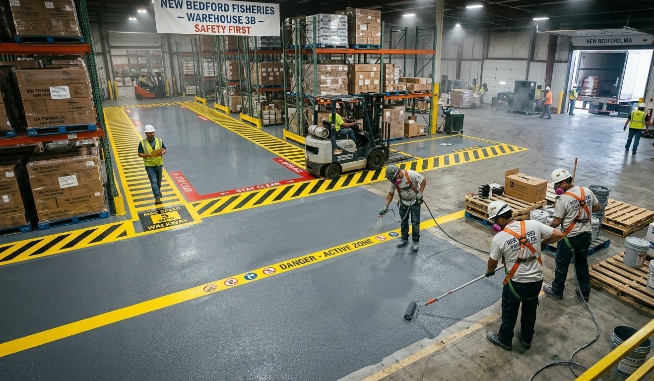 Epoxy garage floor near Chelmsford MA